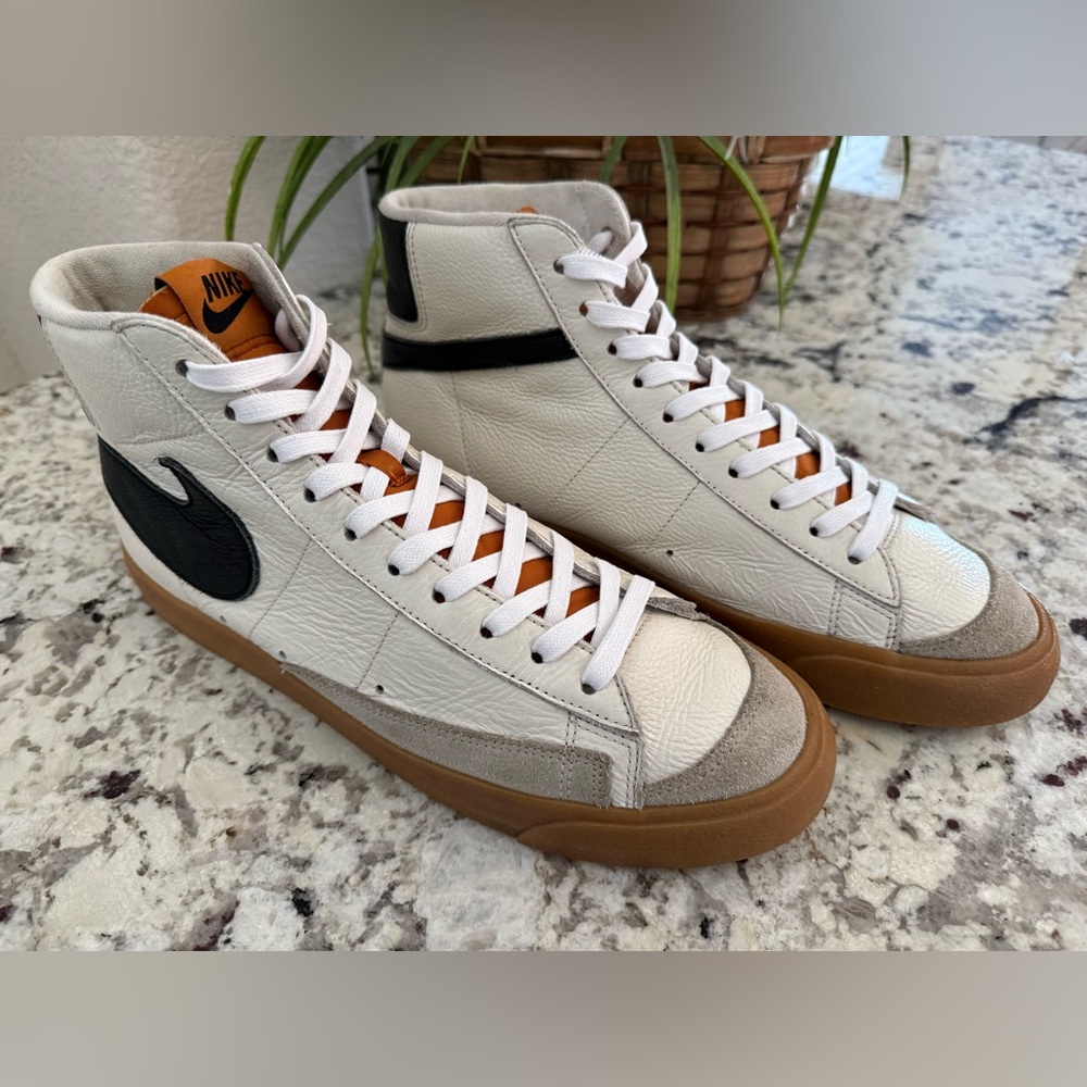 Nike Blazer Mid ‘77 White and Black Athletic Shoes